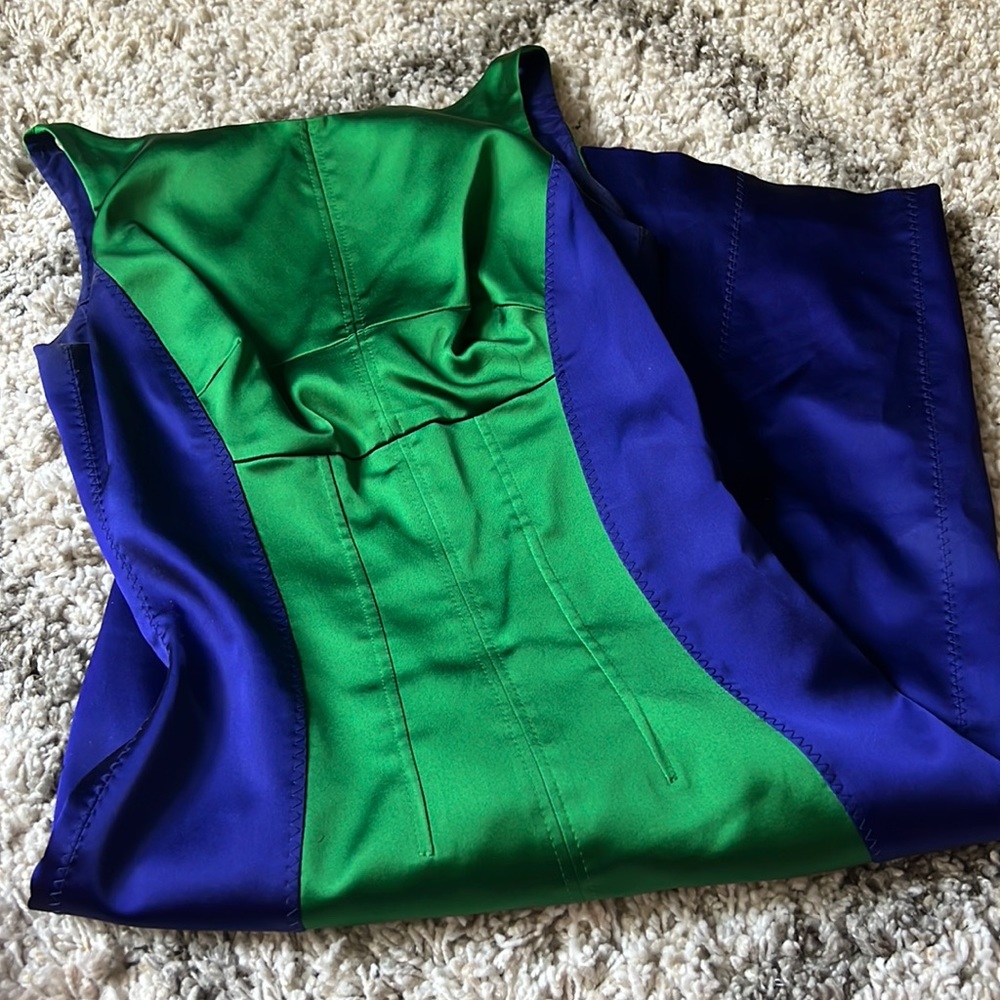 Karen Millen Green And Navy Midi